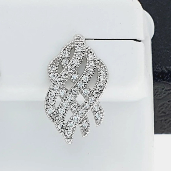 "925 sterling silver luxury CZ earrings for women/girls, Best for gift, … - Picture 9 of 9